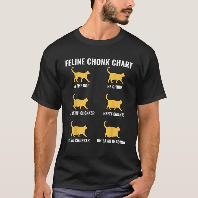 Chonk Chart Chonky Cat Meme Chonk Cat Kitten Tjock T Shirt (Framsida)