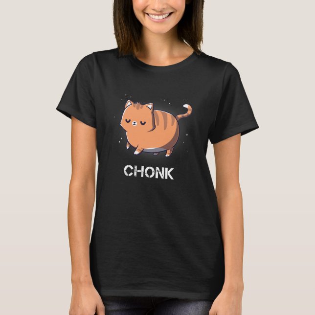 chonk, chonky, chonk-diagram, chonky-katt t shirt (Framsida)