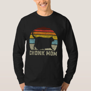 Chonk Katt Mamma Skala Meme Rolig Retro Stil Mamma T Shirt
