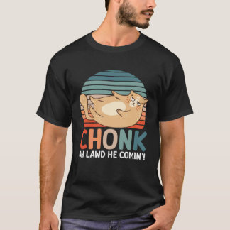 Chonk Kattvåg Skämt Retro Humoristisk Vintage Kitt T Shirt