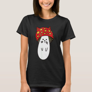 Chonk Kitty Söt Liten Mushi Kitty Liten Mushroo T Shirt