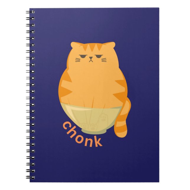 Chonk Orange Cat Anteckningsbok (Framsidan)