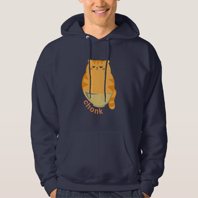 Chonk Orange Cat Hoodie (Framsida)