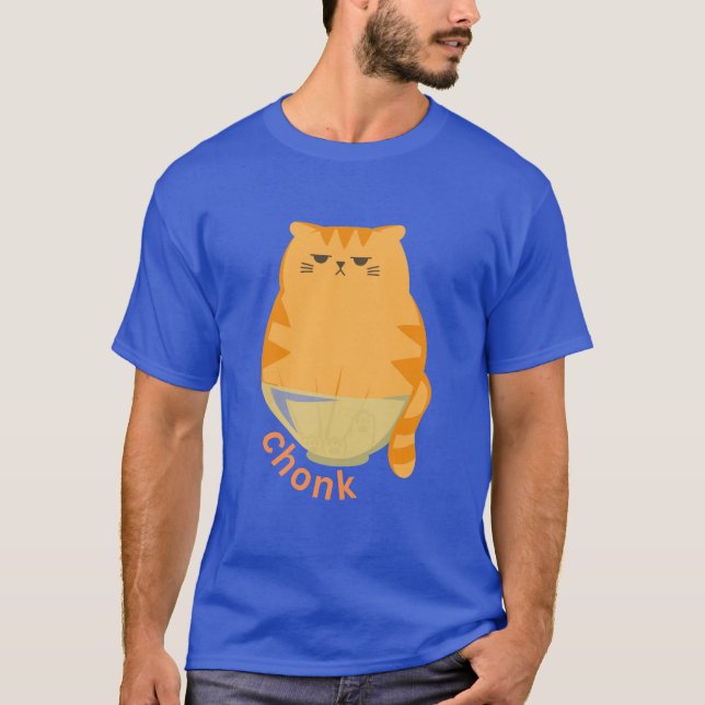 Chonk Orange Cat T Shirt (Framsida)
