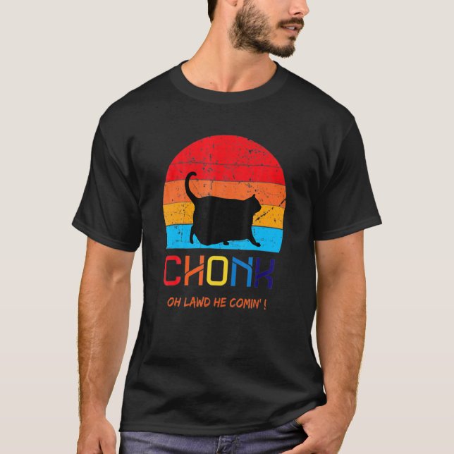 Chonk Scale Katt Meme T Shirt (Framsida)