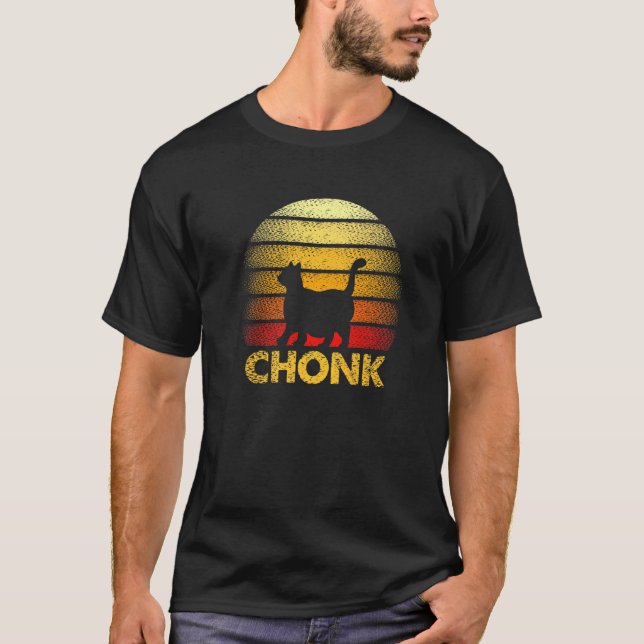 Chonk Tjock Cat Cat Cat T Shirt (Framsida)
