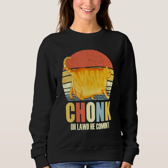 Chonker Tjock Cat Chonky Meme T Shirt (Framsida)