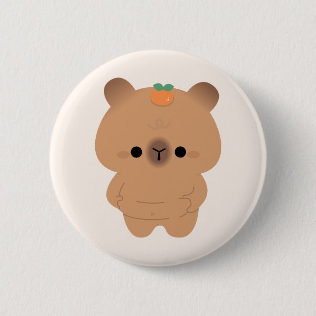Chonky Capybara Knapp (Framsida)