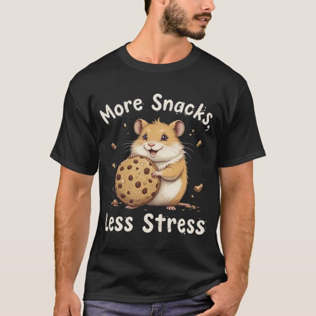 "Chonky Hamster T-Shirt - Funny More Snacks less S (Framsida)
