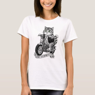 Chonky-Kitten Motorcykelklubb T Shirt