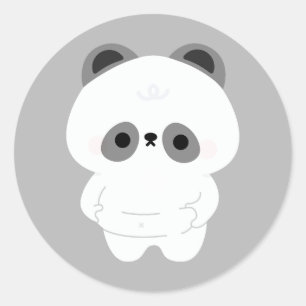 Chonky Panda Runt Klistermärke