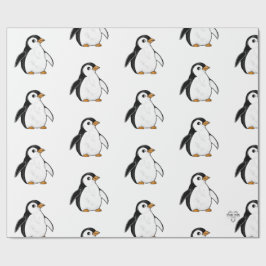 Chonky Penguin Adorable Whimsical Pattern Gift Presentpapper