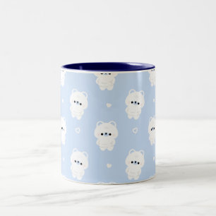Chonky Polar Bear Två-Tonad Mugg