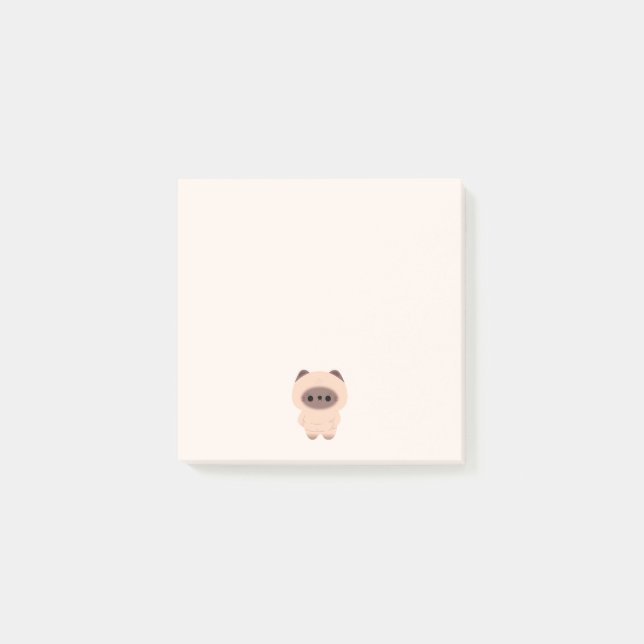 Chonky Siamese Cat Post-it Block (Framsida)