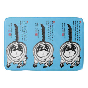 Chonky Stripe Japanska Tabby katt Badrumsmatta