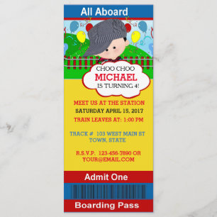 Choo Choo Birthday Inbjudan