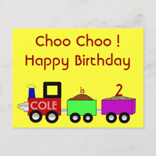 Choo Choo grattis på födelsedagen!! vykort