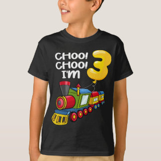 Choo Choo I är 3 år gamla Locomotive Boys Tåg 3r T Shirt