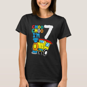 Choo Choo I är 7 år gammal Locomotive Tåg 7:e Bir T Shirt