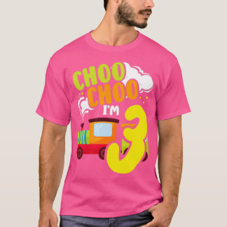 Choo Choo Im 3 Cute Tåg Älskare järnvägar 3:e föde T Shirt