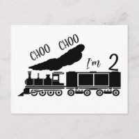 Choo Choo jag är 2, 2-års födelsedags pojke