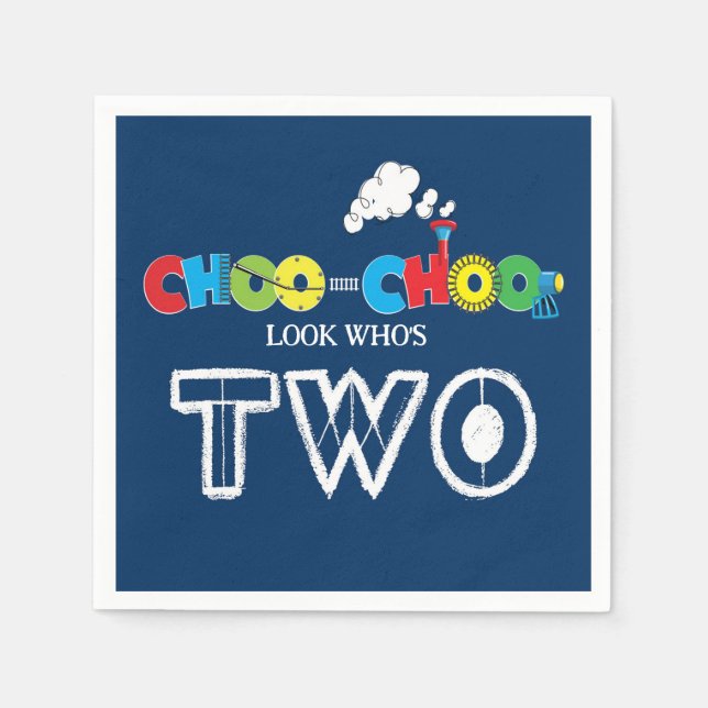 Choo Choo, jag är Två Party Napkins Pappersservett (Framsidan)