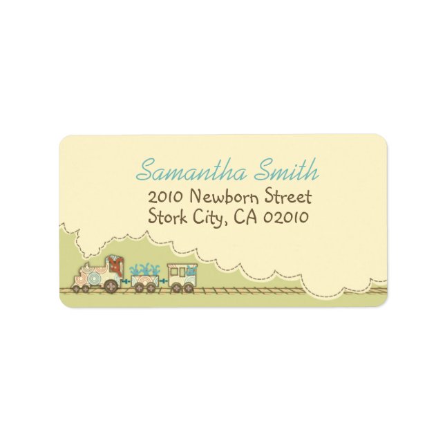 Choo Choo Tåg Address Label Adressetikett (Framsidan)