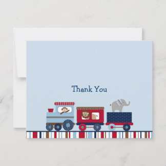 Choo Choo Tåg Animal Tackkort Cards Anteckningskort