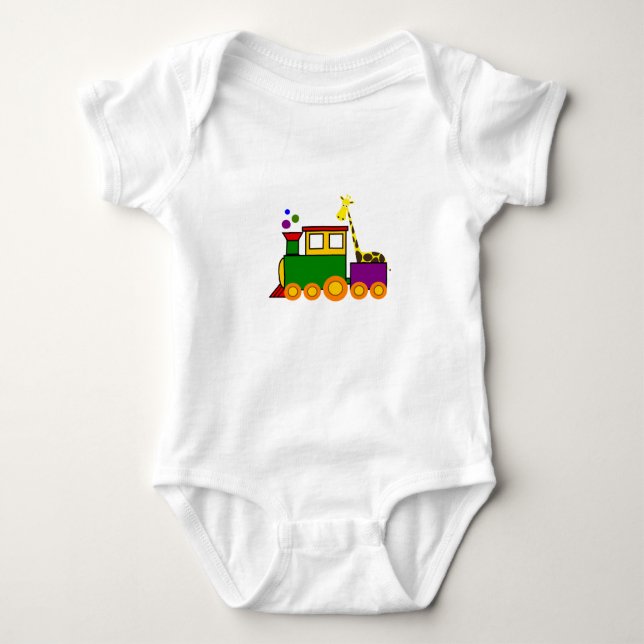 Choo-Choo Tåg Baby Jersey Bodydräkt T Shirt (Framsida)