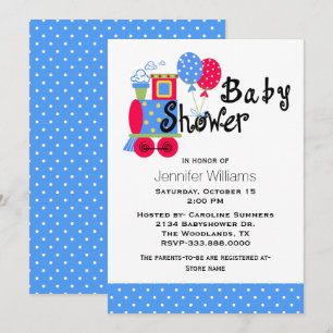Choo Choo Tåg Baby Shower-inbjudan Inbjudningar