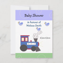 Choo Choo Tåg Baby Shower Inbjudningar