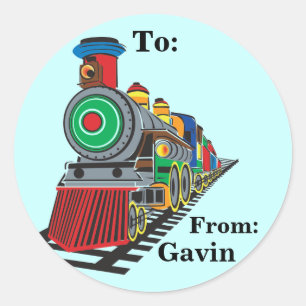Choo Choo Tåg Gift-etikett Runt Klistermärke
