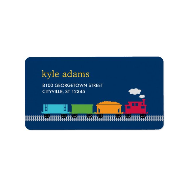 Choo Choo Tåg Kids Address Label Adressetikett (Framsidan)