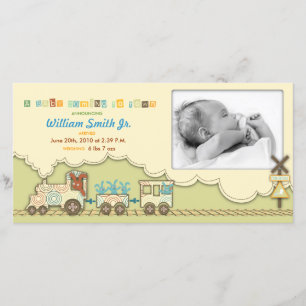 Choo Choo Tåg Photo Card Meddelande