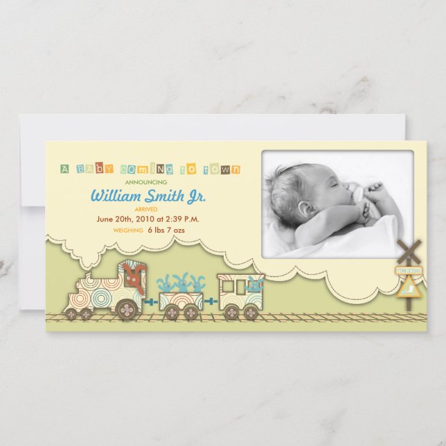 Choo Choo Tåg Photo Card Meddelande (Framsida)