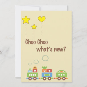 Choo Choo What's New? Gravid Fotomeddelande Meddelande
