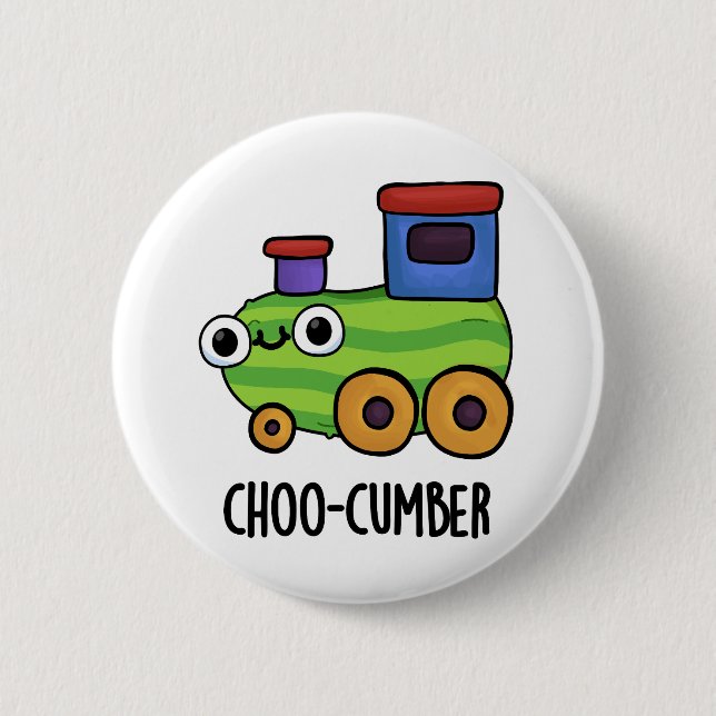 Choo cumber Funny Cucumber Pun Knapp (Framsida)