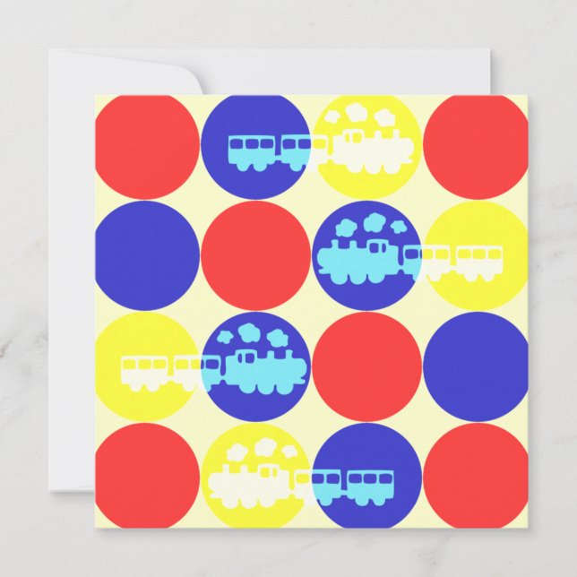 Choo Dots, Födelsedagsfest inbjudan (Framsida)