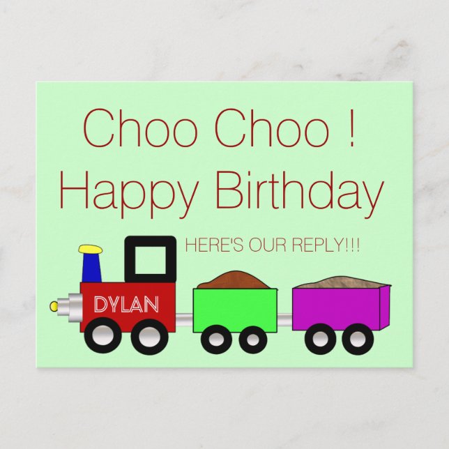 Choo Grattis på födelsedagen! OSA vykort (Framsida)