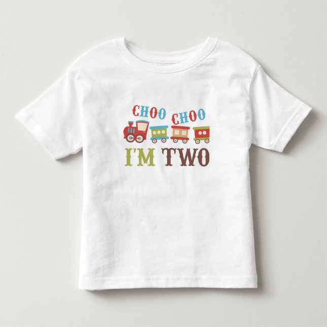 Choo, jag är två på födelsedagars T-shirt (Framsida)