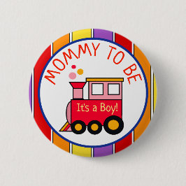 Choo Tåg Baby Shower Auntie to BE Knapp