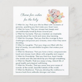 Choose five wishes for the baby