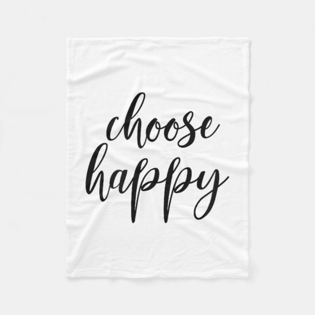 Choose Happy - For Women &amp; Men, Motivational Q Fleecefilt (Framsidan)