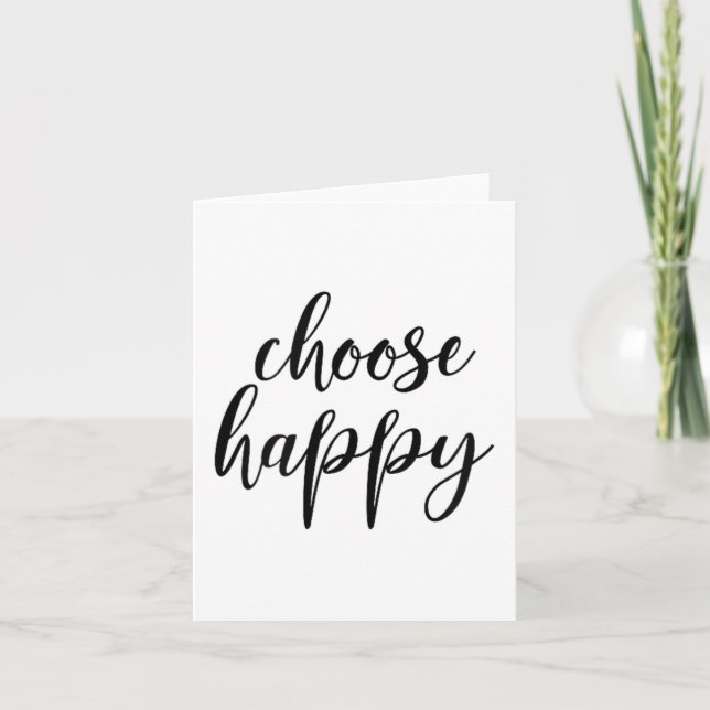 Choose Happy - For Women &amp; Men, Motivational Q Kort (Framsida)