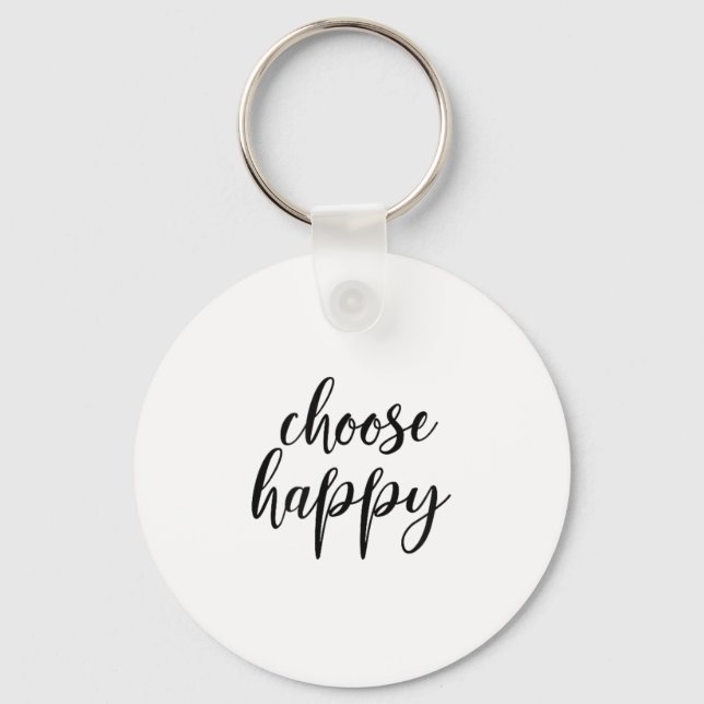 Choose Happy - For Women &amp; Men, Motivational Q Nyckelring (Framsida)