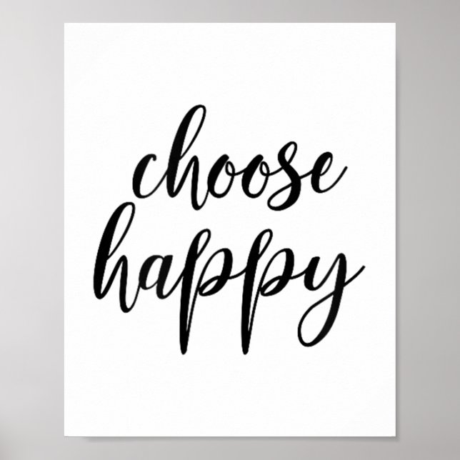 Choose Happy - For Women &amp; Men, Motivational Q Poster (Framsidan)