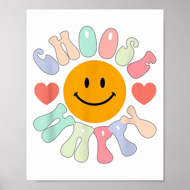 Choose Happy Motivational Insrational Sitive  Poster (Framsidan)