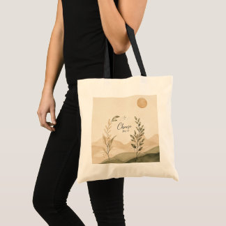 Choose Joy Botanical Tote Bag | Minimalist Boho Ca Tygkasse