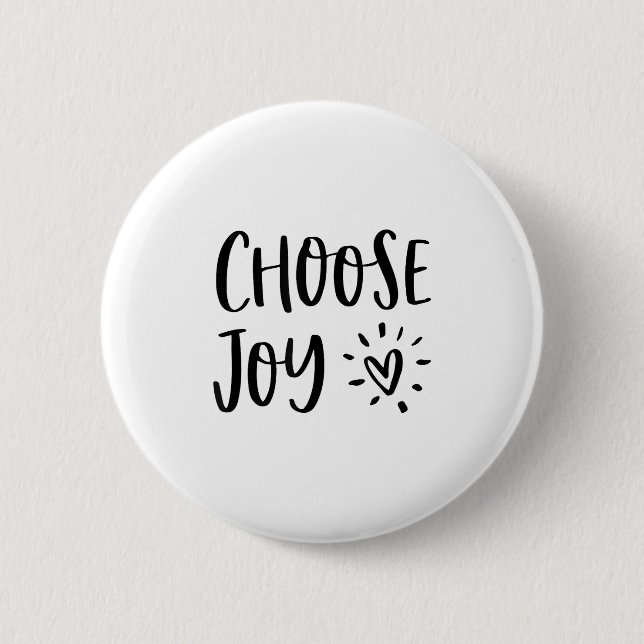 Choose Joy Hapness Heart Insrational Motivational  Knapp (Framsida)