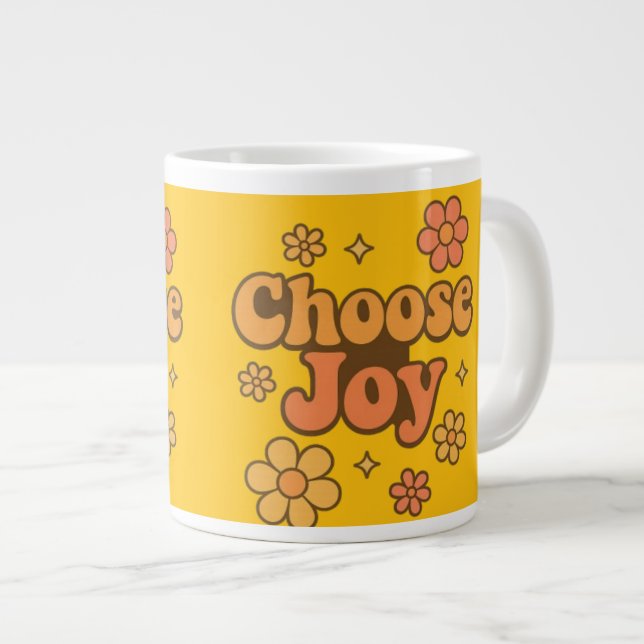 Choose Joy Minimalist Art - Positive Mindset Print Jumbo Mugg (Framsida höger)